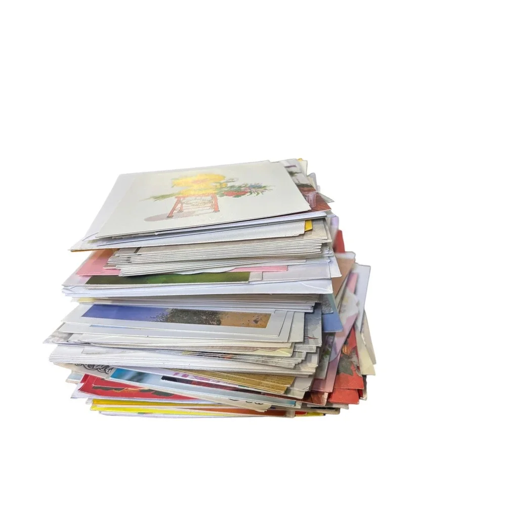 Vintage & Modern Greeting Card Lot Assorted Envelopes Floral Western Bulk Paper